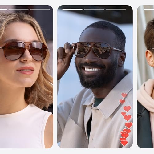 Livho Trendy Polarized Aviator Sunglasses - Retro Sun Glasses for Women & Men 2025
| Livho Women Men Polarized Aviator