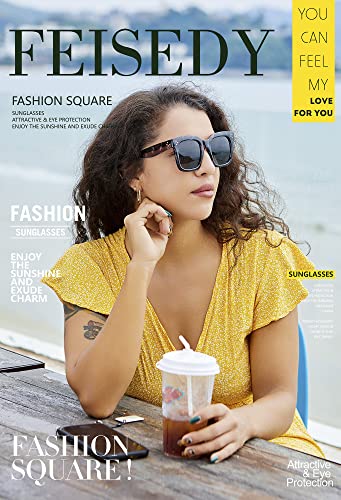 FEISEDY Vintage Women Butterfly Sunglasses Designer Luxury Gradient Sun Glasses for ClimateConscious Sunseekers
| FEISE