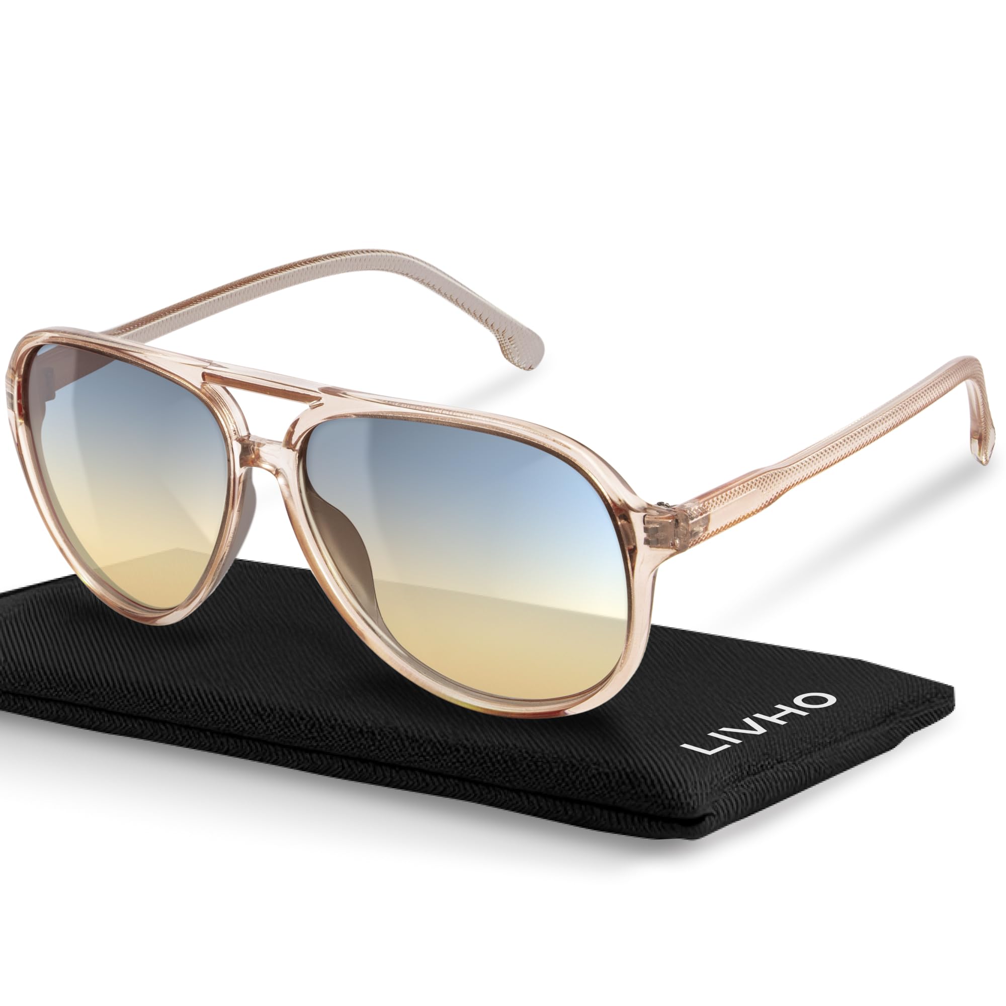 Livho Trendy Polarized Aviator Sunglasses - Retro Sun Glasses for Women & Men 2025
| Livho Women Men Polarized Aviator